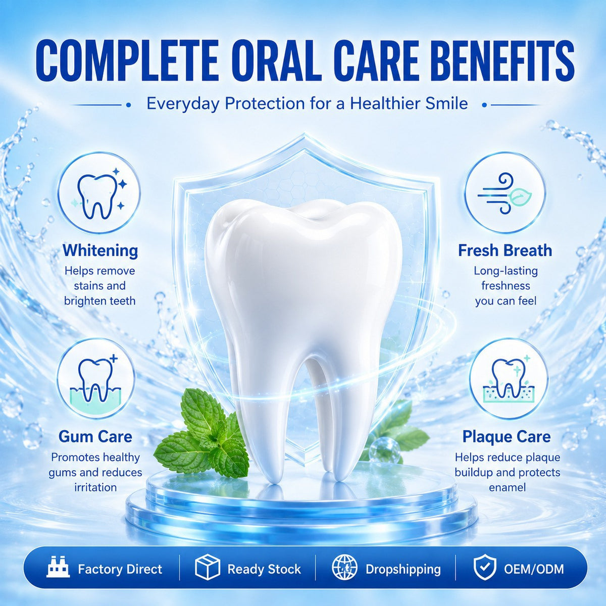 🦷 Probiotic Whitening Toothpaste Set – Stain Removal, Fresh Breath & Brightening Care