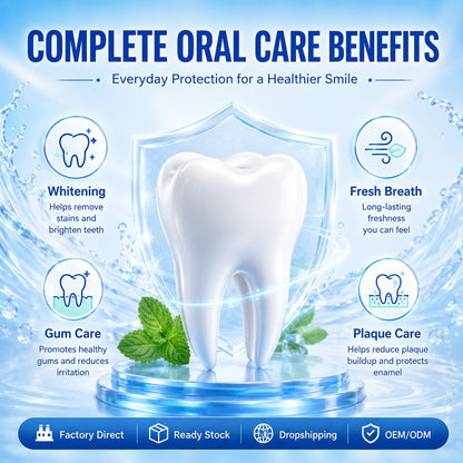 🦷 Probiotic Whitening Toothpaste Set – Stain Removal, Fresh Breath & Brightening Care