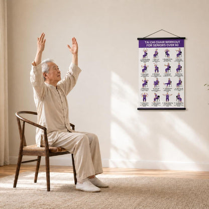 🔥Tai Chi Chair Workout Chart for Seniors (16 x 24 inches)