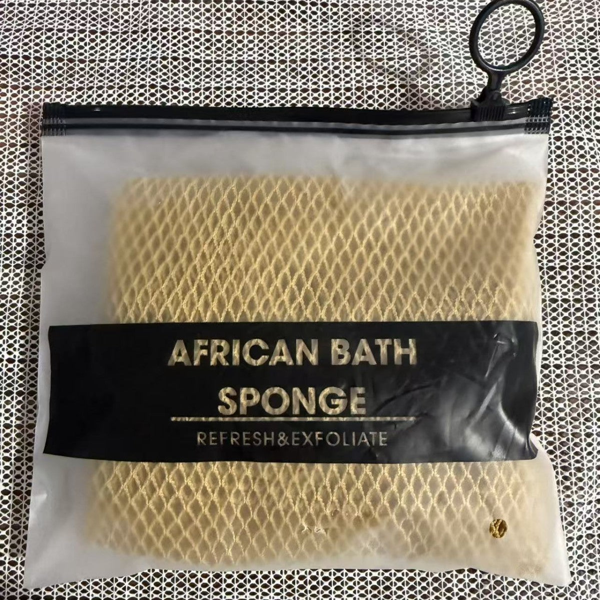African Exfoliating Net Sponge, Authentic Ethically Sourced from Nigeria Body Scrubber