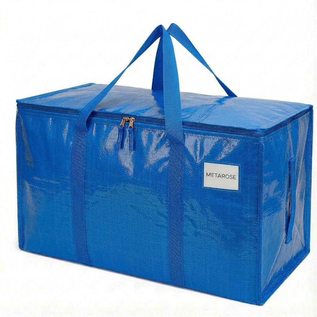 Moving Bags, Collapsible Zippered Storage Bags with Handles, Waterproof Foldable Organizers