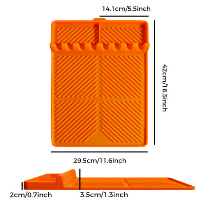 🔥🍳 16.5" × 11" Silicone Grill Side Shelf Mat – Heat-Resistant, Non-Slip & Dishwasher Safe BBQ Organizer ✨