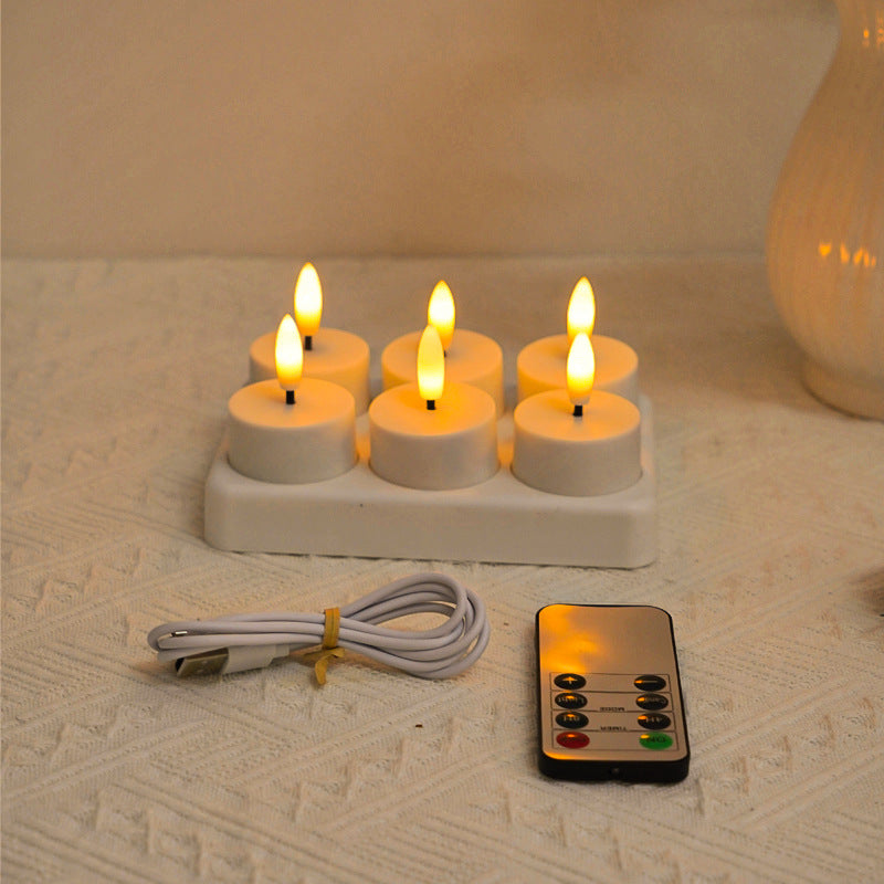 Rechargeable Flameless Tealight Candles – USB-C LED Candles with Remote & Timer
