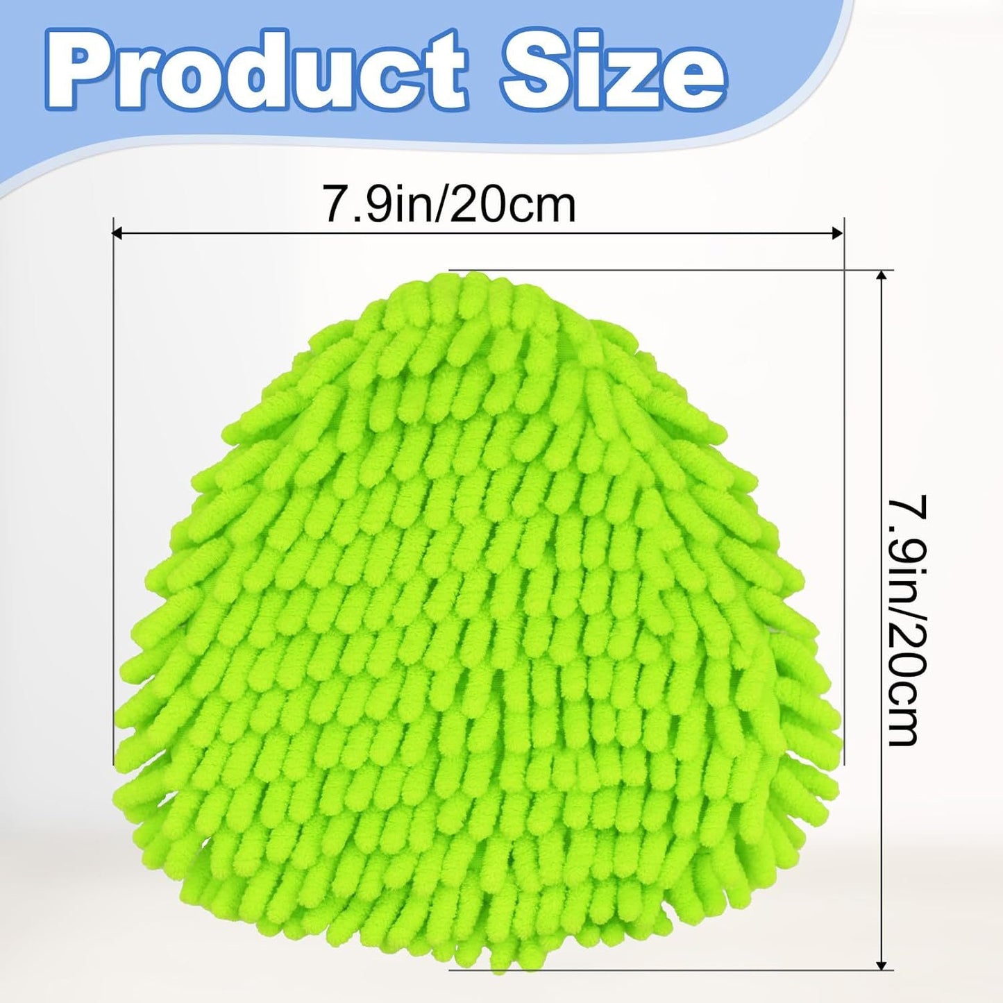 Triangle Chenille Mop Replacement Head – Compatible with O-Cedar & Vileda Spin Mops