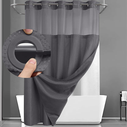 No Hook Shower Curtain