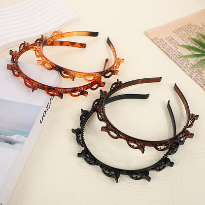 Bangs Hairstyle Hairpin Headband, Professional Weave Bangs Clip, Toothed Headband Braid Tool, Women Girls Fashion Hair Accessories