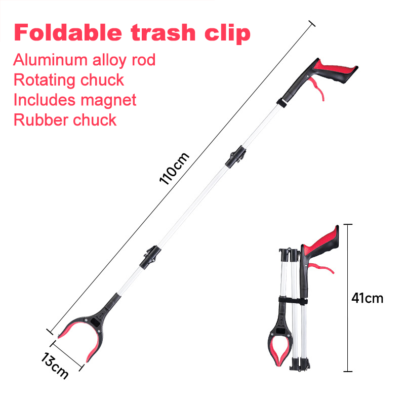 43" Extra Long Grabber Reacher Tool – Heavy Duty with 360° Rotating Jaw & Magnets