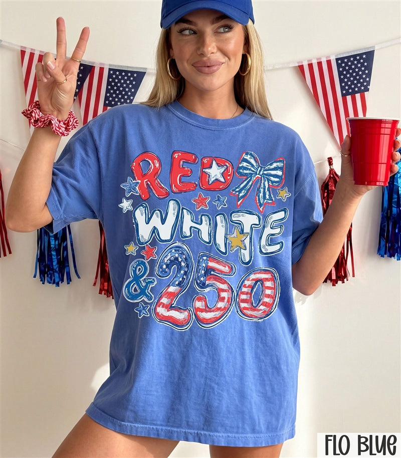 🇺🇸🎆Red White & 250 Shirt, Trendy Women's Tshirt