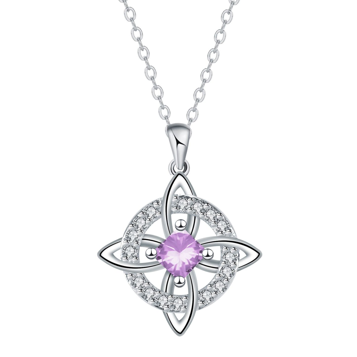 Mystical Birthstone Witches Knot Necklace – Natural Crystal🔮💞Protect Your Loved Ones
