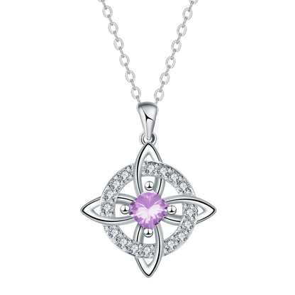 Mystical Birthstone Witches Knot Necklace – Natural Crystal🔮💞Protect Your Loved Ones
