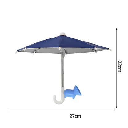 📱☂️Protection Phone Umbrella for Sun Universal Adjustable Piggy Suction Cup Phone Stand with Sun Shade Cover