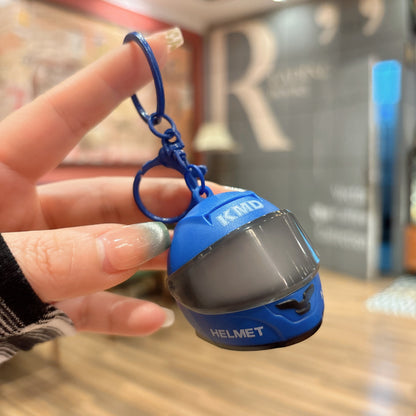 🏍️ Mini Motorcycle Helmet LED Keychain – Light-Up Rider Charm for Keys, Bags & Gifts