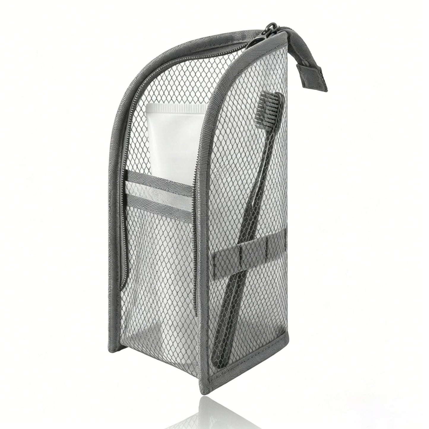 🧼 2-Pack Portable Quick-Dry Mesh Toiletry Bags – Hanging Travel Organizers with Toothbrush Slots!!!