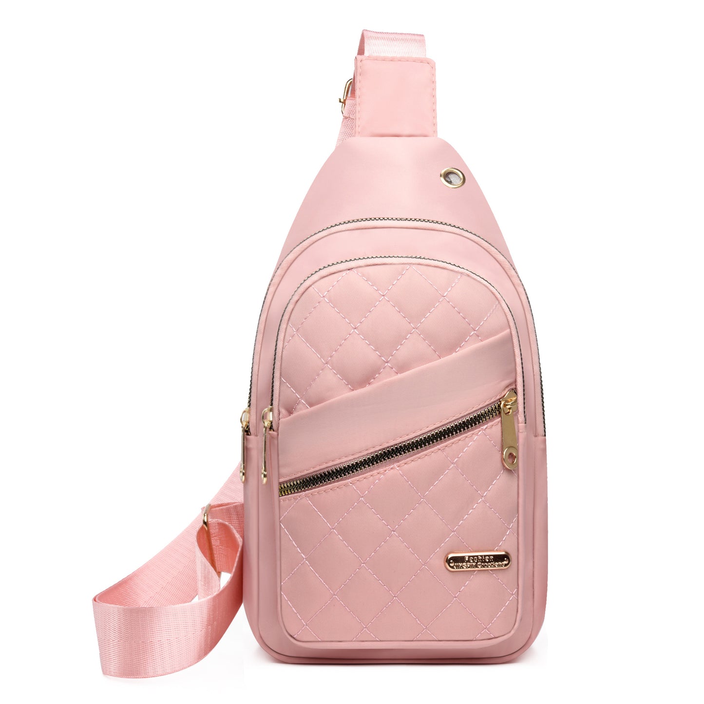 Women's Solid Color Quilted Waterproof Belt Bag - Adjustable Strap, Large Capacity, Matching Multiple Pockets