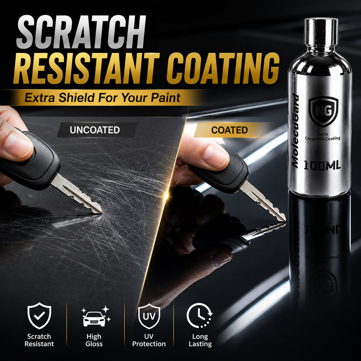 ✨ Quick-Acting Ceramic Car Coating – Dust-Resistant Paint Protection & Showroom Shine