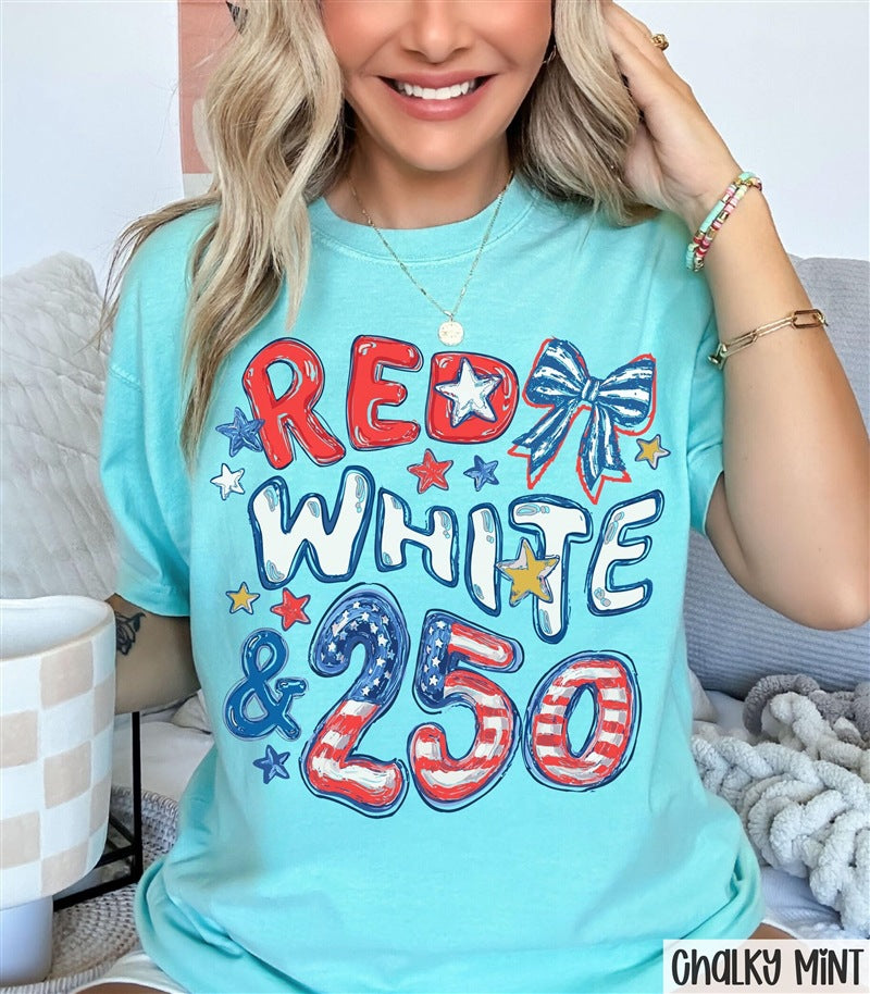 🇺🇸🎆Red White & 250 Shirt, Trendy Women's Tshirt