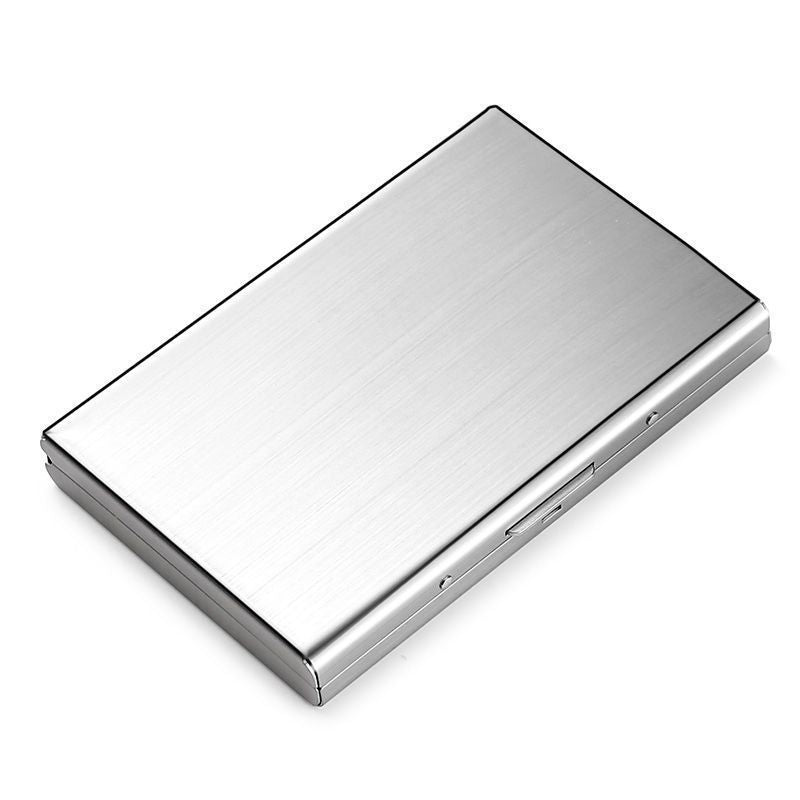 💼 BUSINESS FAVORITE | Premium Metal Card Holder – Slim RFID Wallet with Matte Black Finish