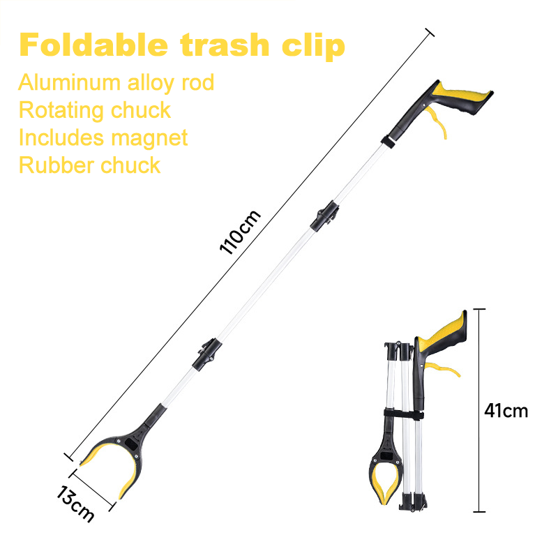 43" Extra Long Grabber Reacher Tool – Heavy Duty with 360° Rotating Jaw & Magnets