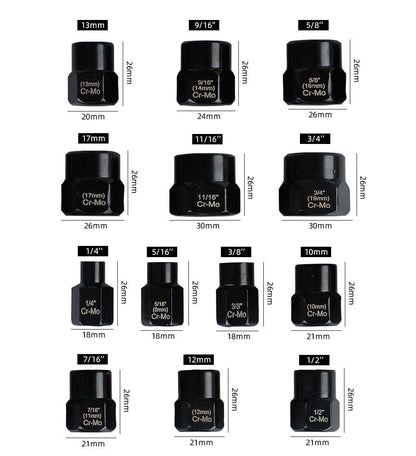 14件套冲击螺栓螺母拆卸器套装