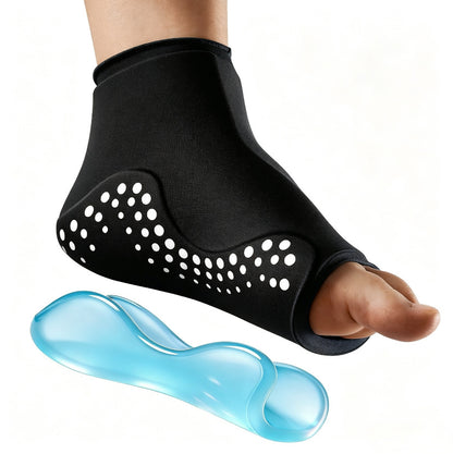 Cooling Gel Foot Sleeve, Reusable Cold Therapy Wrap for Foot Pain Relief