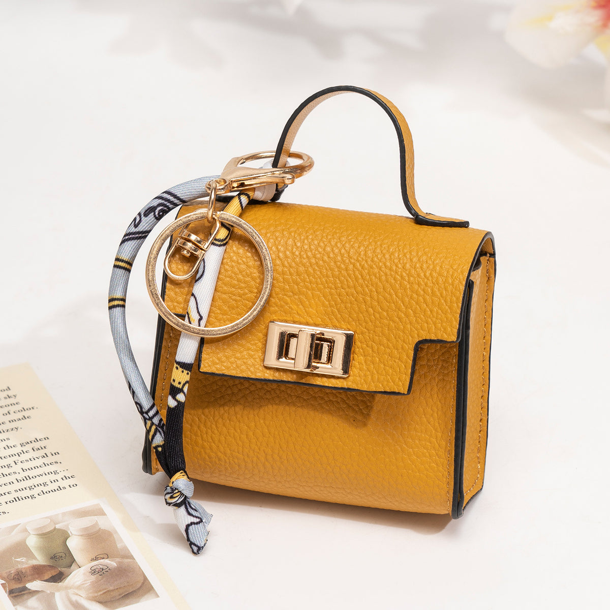 Mini Square Bag Pendant Keychain