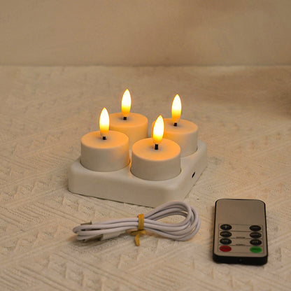Rechargeable Flameless Tealight Candles – USB-C LED Candles with Remote & Timer