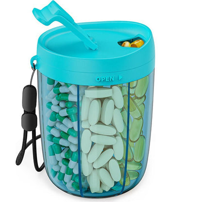 🔥Pill Dispenser Bottle with 6 Compartments | Never Miss a Dose Again! 💊⏰