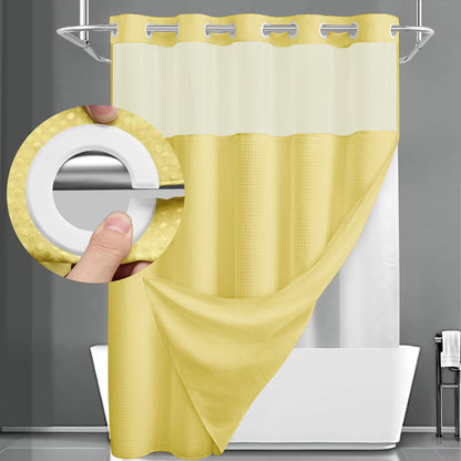 No Hook Shower Curtain
