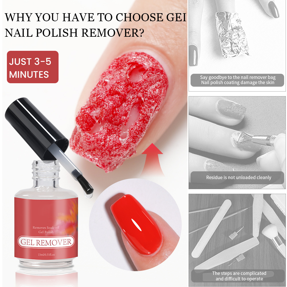 🔥BUY 1 GET 1 FREE💖 Easy-Off Gel Nail Polish Remover – Fast 3–5 Min Brush-On Formula
