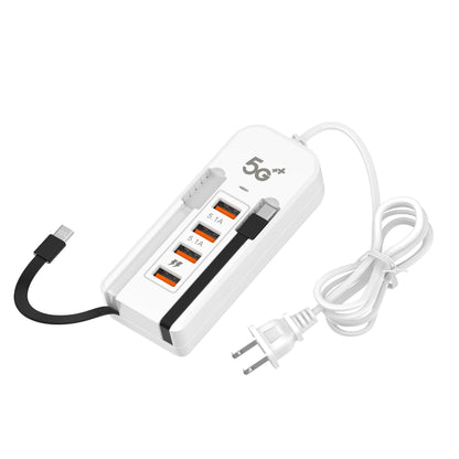 ⚡ 6-in-1 66W Desktop Power Hub – Fast Charging Station for 6 Devices, Compact & Clutter-Free 🔌📱💻