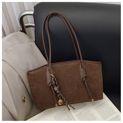 👝Women's Elegant Solid Color Large Capacity Shoulder Bag | Trendy Versatile Tote for Daily Commute & Casual Use