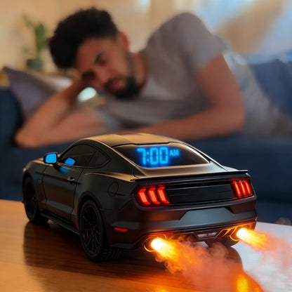 🏎️ 2026 Upgrade Hypercar Alarm Clock - Realistic Engine Revving & Motion Light Effects