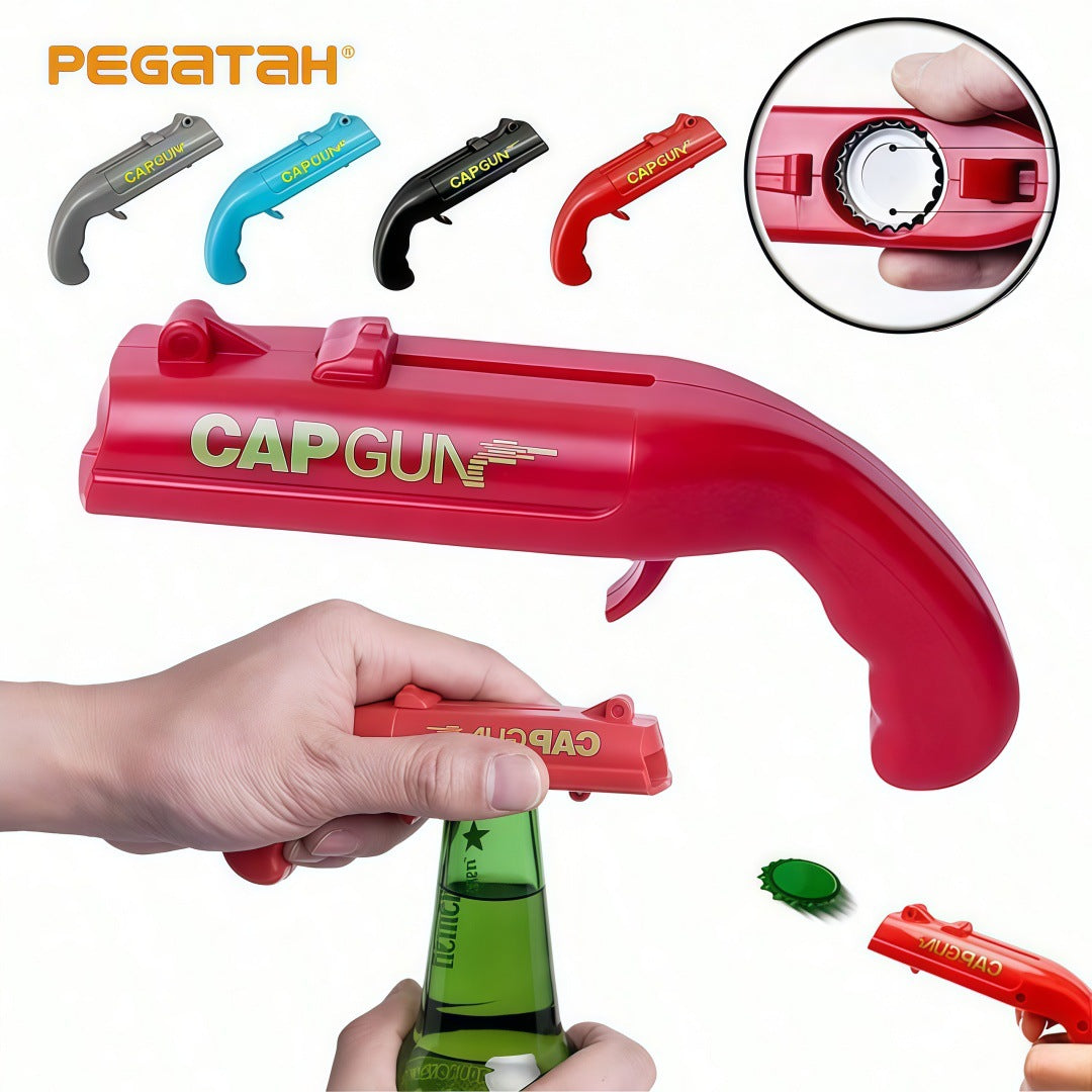 2 PCS Stainless Steel & ABS Plastic Spring Mechanism Bottle Opener