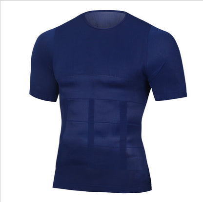 🔥 50% OFF 💪 Men's Seamless Compression Shirt – Tummy Control & Body Shaping Tee