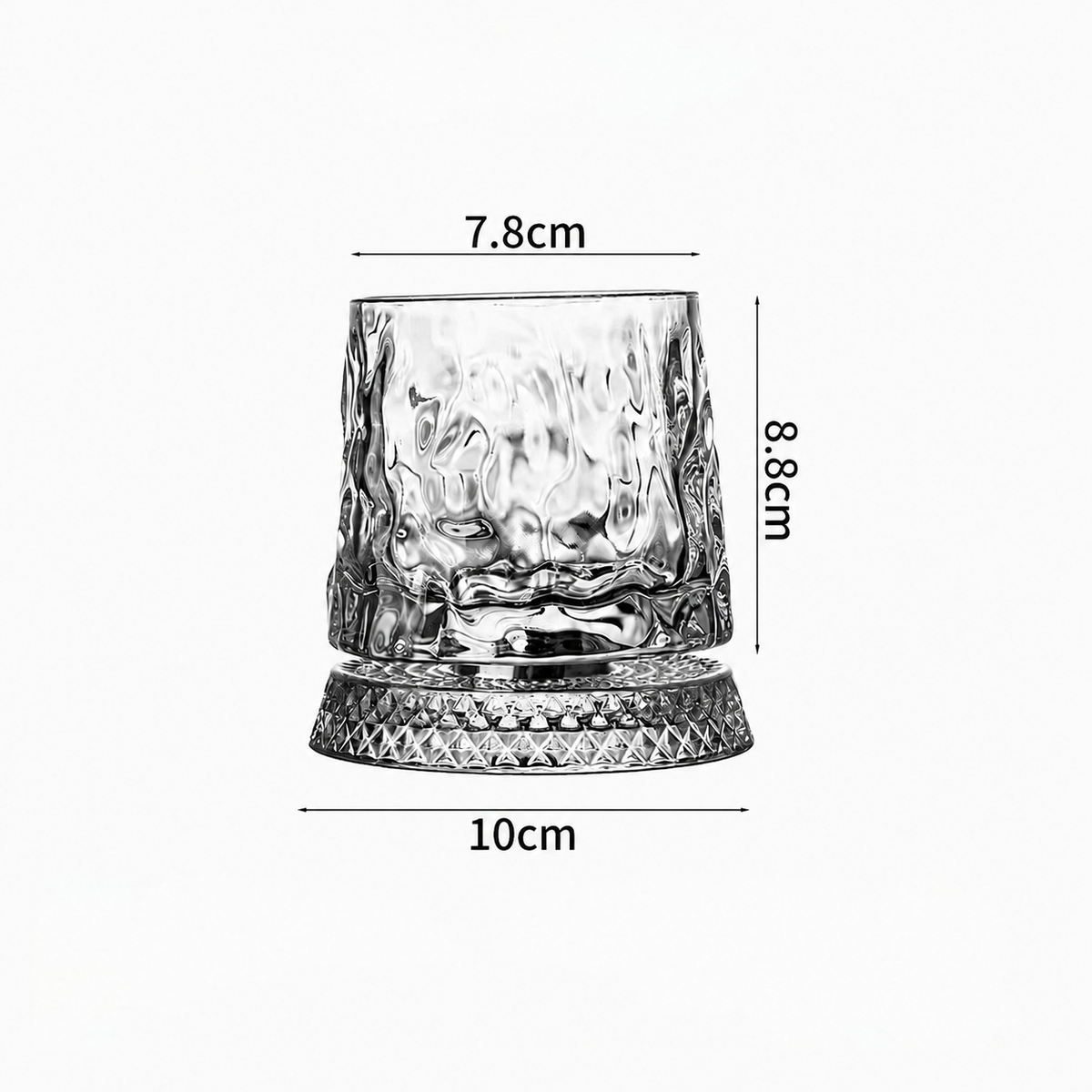 Luxury 360° Spinning Crystal Glass