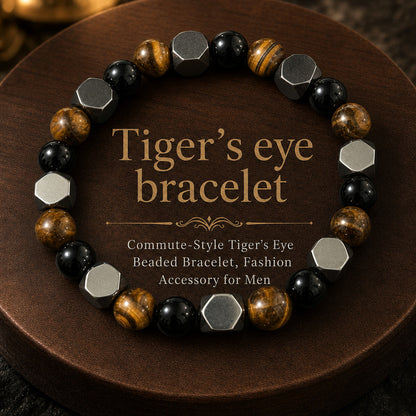 🖤 Hematite Protection Bracelet for Dad – Minimalist Beaded Stone Bracelet, Meaningful Father’s Day Gift for Him