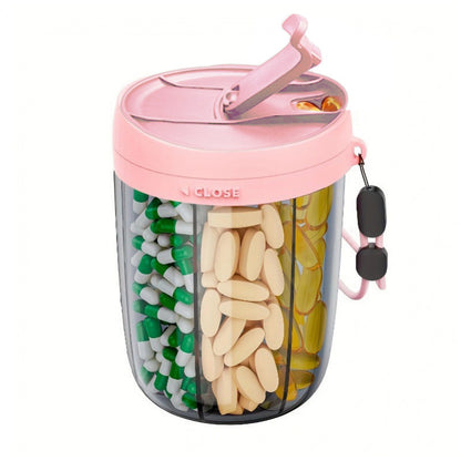 🔥Pill Dispenser Bottle with 6 Compartments | Never Miss a Dose Again! 💊⏰