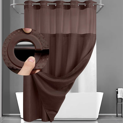 No Hook Shower Curtain