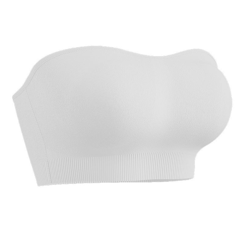 Strapless Bras for Women Non-Slip Silicone Padded Bandeau Bra Wireless Tube Top Bra