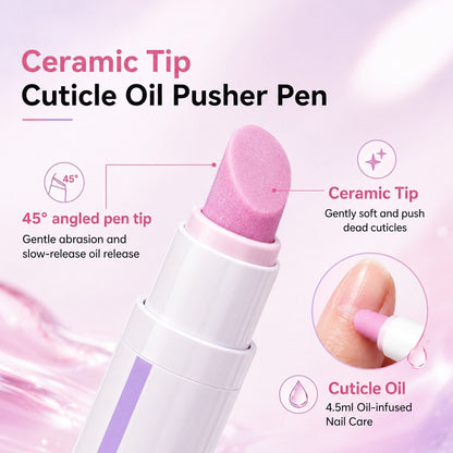 Cuticle Remover Pen Set 2PCS with Oil