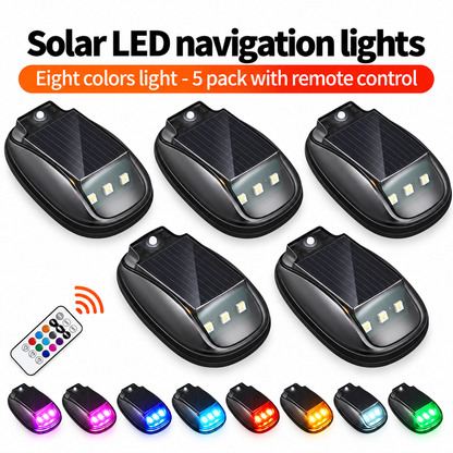 🚙 5-Pack Solar RGB Roof Strobe Light Set – Wireless & No-Drill
