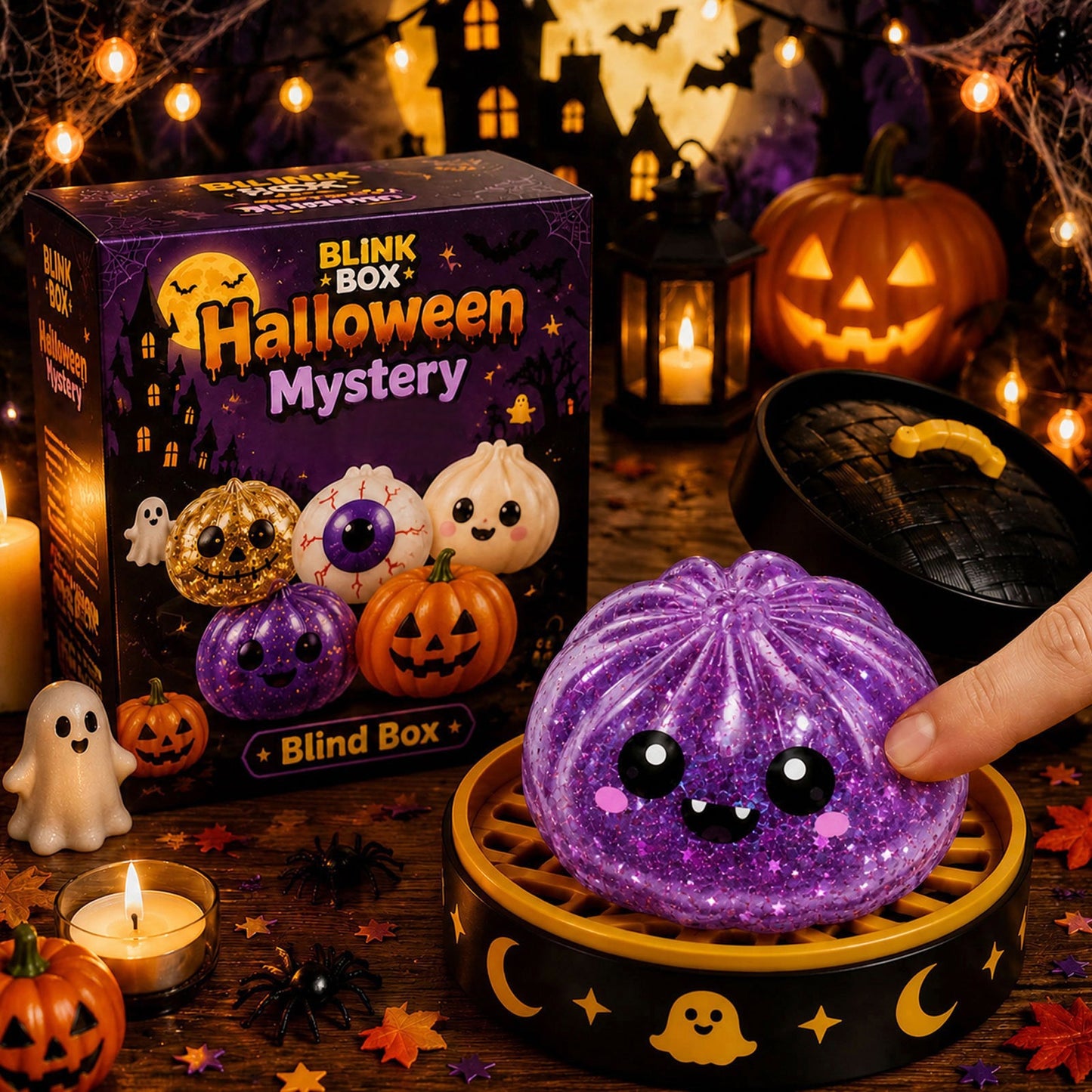 Cute Halloween scary ghost Maruko squeeze toy set