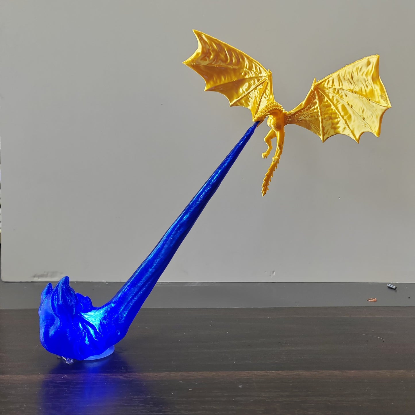 3D Printed Dragon Flame Book Nook with Light Mystical