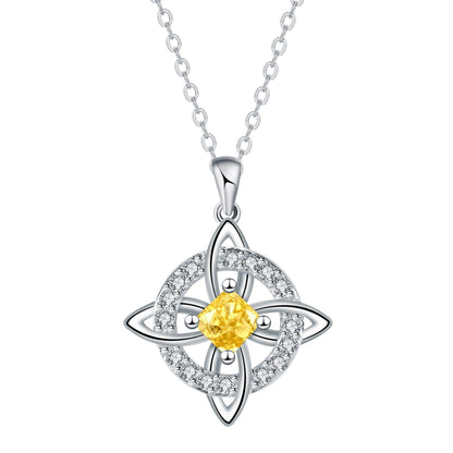 Mystical Birthstone Witches Knot Necklace – Natural Crystal🔮💞Protect Your Loved Ones