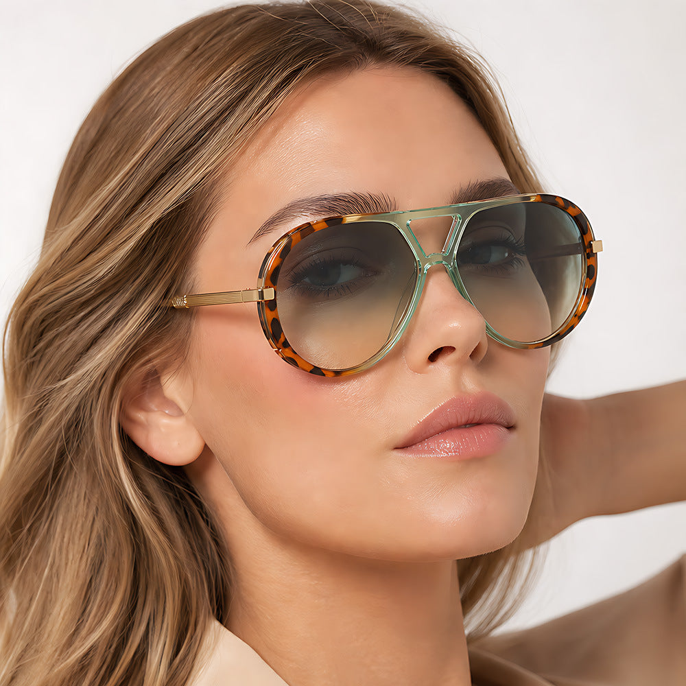 Retro Oversized Aviator Sunglasses | UV Protection & Iconic Style