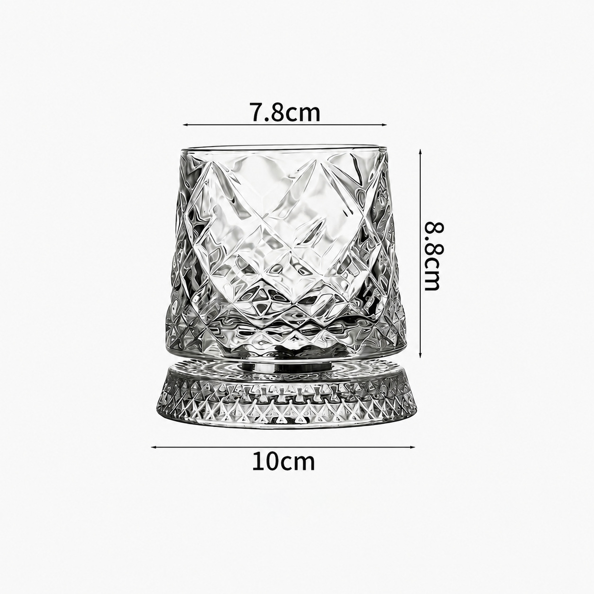 Luxury 360° Spinning Crystal Glass