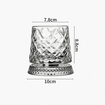 Luxury 360° Spinning Crystal Glass