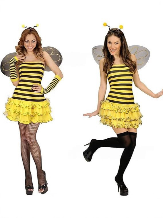 Women's Red Black Polka Dot Ladybug Halloween Festival Print Costume Set