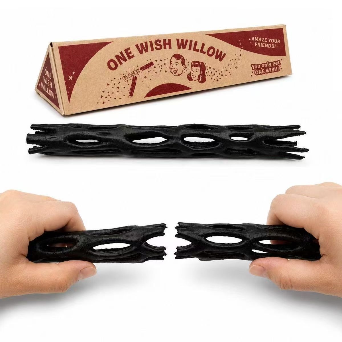 One Wish Willow Prop Replica Collectible with Retro Triangle Box, Cursed Wishing Stick, Fan Gift