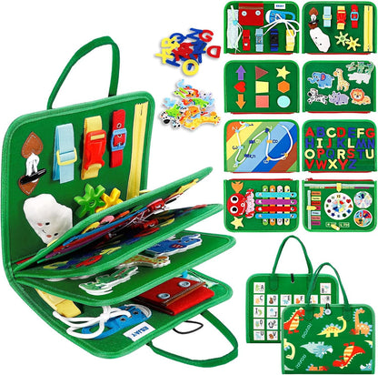 Montessori Toddler Dinosaur Sensory Busy Board